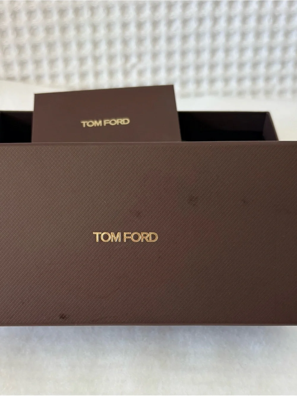 NEW AUTHENTIC TOM FORD X-LARGE EYGLASSES BOX VELOUR CASE SEALED CLOTH DOCUMENTS